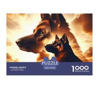 German Shepherd Duo Securely Fitted Pieces Suitable for Long Hour Relaxation, Brain Training And Personal Leisure Time 70x50cm/1000pcs