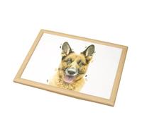German Shepherd Face Lap Tray 44x34cm Cushioned Lifelike Dog Pet Art Serving Bean Bag