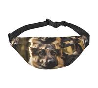 German Shepherd Fanny Pack for Men Women Belt Bag Fashion Waist Bag Everywhere Crossbody Bag Wallet Hip Bum Bag with Adjustable Strap Waterproof Chest Bag for Travel Hiking Sports, Black, One Size