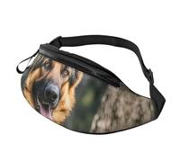 German shepherd Fanny Pack for Men Women, Waterproof Sports Waist Bag Fashion Belt Bag Crossbody Bags Hip Bum Bag with Adjustable Strap Large Sling Bag Purse for Travel Hiking
