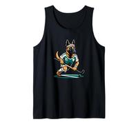 German Shepherd Field Hockey Player 21 Team Spirit Tank Top
