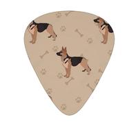 German Shepherd Foot Prints,12 Pcs Guitar Pick,3 Different Thickness Plectrums for Acoustic Guitar Bass Ukulele (0.46mm 0.96mm 0.71mm)
