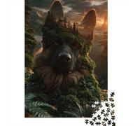German Shepherd Forest Spirit Jigsaw Puzzle for Adults, 1000 Pieces, 38x26cm/1000pcs, Screen-Free Leisure, Evening Leisure And Puzzle Lovers