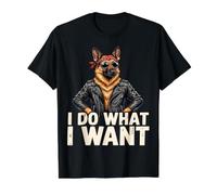 German Shepherd Funny Value Graphic T-Shirt, Men, Black, M