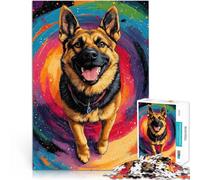 German Shepherd GalaxyJigsaws 1000 Pieces for teenagers Stress Reliever Staycation Kill time Enhance memory 38x26cm