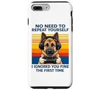 German Shepherd Gamer Ignored You Fine The First Time Retro Case for iPhone 7 Plus/8 Plus