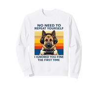 German Shepherd Gamer Ignored You Fine The First Time Retro Sweatshirt