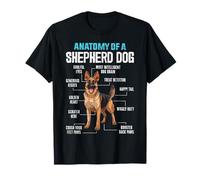 German Shepherd Gifts for Shepherd Dog Owners Anatomy of a Shepherd Dog German Shepherd Dog Owner Black T-Shirt