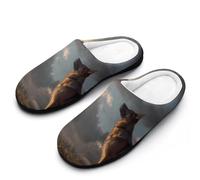 German Shepherd God Men Slippers Funny House Shoes Cotton Slipper for Indoor Outdoor