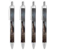 German Shepherd God Pens Retractable Ballpoint Pen Work Ball Points Writing Supplies Home Office 4 PCS