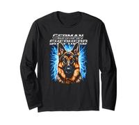 German Shepherd Graphic - German Shepherd Electric Hero Long Sleeve T-Shirt
