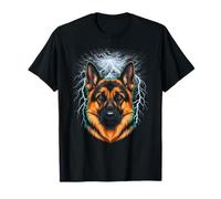 German Shepherd Graphic - German Shepherd Electric Storm T-Shirt