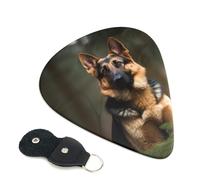 German Shepherd Guitar Plectrums, 6 Guitar Plectrums, Printed on both sides for Electric Guitar Bass Ukulele (0.46 mm 0.71 mm 0.96 mm)