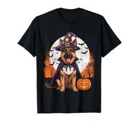 German Shepherd Halloween Witch Pumpkin T-Shirt