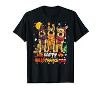 German Shepherd Happy Hallothanksmas Dog Lover Christmas T-Shirt