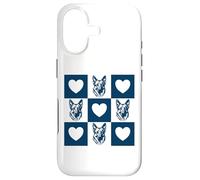 German Shepherd Heart Checkered Grid GSD Mom Case for iPhone 17