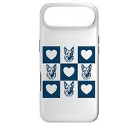German Shepherd Heart Checkered Grid GSD Mom Case for iPhone Air