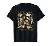 German Shepherd History Reader Historical Books Lover Value Graphic T-Shirt