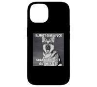 German Shepherd I Almost Gave A Fuck Funny Dog Meme Case for iPhone 14