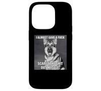 German Shepherd I Almost Gave A Fuck Funny Dog Meme Case for iPhone 14 Pro