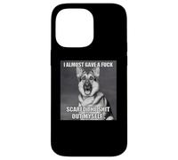 German Shepherd I Almost Gave A Fuck Funny Dog Meme Case for iPhone 14 Pro Max