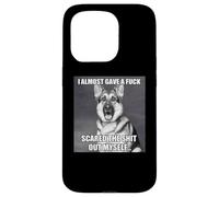 German Shepherd I Almost Gave A Fuck Funny Dog Meme Case for iPhone 15 Pro