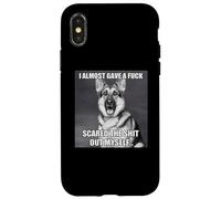 German Shepherd I Almost Gave A Fuck Funny Dog Meme Case for iPhone X/XS