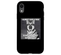 German Shepherd I Almost Gave A Fuck Funny Dog Meme Case for iPhone XR