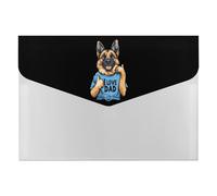 German Shepherd I Love Dad Printed File Folders with Fasteners Accordion File Organizer for Home Office Documents Contract