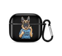German Shepherd I Love Dad Trendy Bluetooth Earbuds Protector Printed Wireless Earbud Case Covers Compatible with Airpods 3
