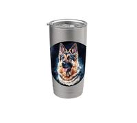 German Shepherd in Water Colors Style Stainless Steel Insulated Tumbler