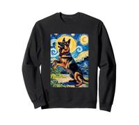 German Shepherd Japanese Van Gogh Dogs German Shepherd Sweatshirt