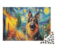 German Shepherd Jigsaw Puzzle The Loyal Servant's Dog 1000 Pieces Extra-thick Cardboard Thick for Kids Beginners Gift 52x38cm/1000pcs