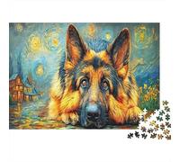 German Shepherd Jigsaw Puzzle The Loyal Servant's Dog 1000 Pieces Extra-thick Cardboard Thick for Kids Beginners Gift 38x26cm/1000pcs