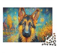 German Shepherd Jigsaw Puzzle The Loyal Servant's Dog 1000 Pieces for Teens 12-18 Cognitive Difficult Indoor Leisure Gift52x38cm/1000pcs