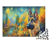German Shepherd Jigsaw Puzzle The Loyal Servant's Dog 1000 Pieces for Teens 12-18 Cognitive Difficult Indoor Leisure Gift70x50cm/1000pcs