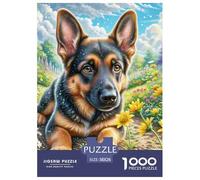 German Shepherd Jigsaw Puzzles for Adults 1000 Educational Games Pet Dog Colourful,Fun,Challenging And Brainteasing Adults Jigsaw Puzzle Gifts for Men38x26cm/1000pcs