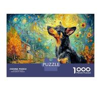 German Shepherd Jigsaw Puzzles for Adults Gifts 1000 Piece Fun Challenging Home Decoration Brainteasing Cute Pet Dog Jigsaw Puzzle for Adults And Kids 52x38cm/1000pcs