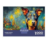 German Shepherd Jigsaw Puzzles for Adults Gifts 1000 Pieces Challenging Games Home Decors Brainteasing Cute Pet Dog Jigsaw Puzzle for Adults And Kids 52x38cm/1000pcs