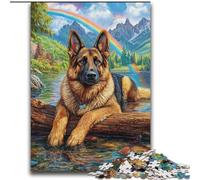 German Shepherd Jigsaw Puzzles for Teenagers 2000 Pieces, Toys Educational Games Stress Relieving Unique Birthday And Gifts (70x100cm)
