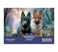 German Shepherd Jigsaw Puzzles Puzzle for Adults Kids. 1000 Piece Mountain Forest Whimsical Challenge Toy Home Decoration for Adults& Kids Age 14 Years Up 70x50cm/1000pcs