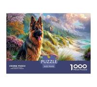 German Shepherd Jigsaw Puzzles Puzzles for Adults Kids. 1000 Piece Mountain Forest Great Gifts Challenge Toy s Home Decoration for Adults& Kids Age 14 Years Up 70x50cm/1000pcs