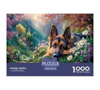 German Shepherd Jigsaw Puzzles Puzzles for Adults Kids. 1000 Pieces Mountain Forest Whimsical Challenge Toy s Home Decoration for Adults& Kids Age 14 Years Up 70x50cm/1000pcs