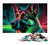 German Shepherd JigsawPuzzle 1000 Pieces for Adults Challenging Puzzles Brain Teaser, Adult Game, Family Interactive Activity 26X38CM/10.23x14.96inch