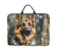 German Shepherd Laptop Case Sleeve 14 inch Shockproof Protective Notebook Case Travel Laptop Bag with Handle Waterproof Computer Cover Briefcase Handbags for Men Women