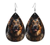 German Shepherd Leather earrings, European and American style earrings for young women, birthday gifts/Valentine's Day gifts