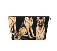 German Shepherd Leather Travel Wash Bag, A Fashionable and Practical Makeup Organizer