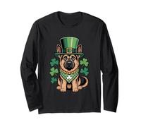 German Shepherd Leprechaun Hat St Patricks Day Shamrock Long Sleeve T-Shirt