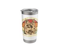 German Shepherd Loyal and Brave Retro Style Stainless Steel Insulated Tumbler