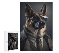German Shepherd Mafia Boss Jigsaw Puzzle for Adults And Families, 1000 PCS, A Creative Way to Unwind after A Busy Day, for Family Nights